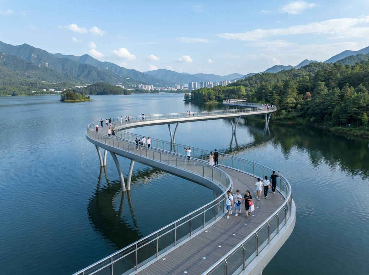 生态湿地观景桥